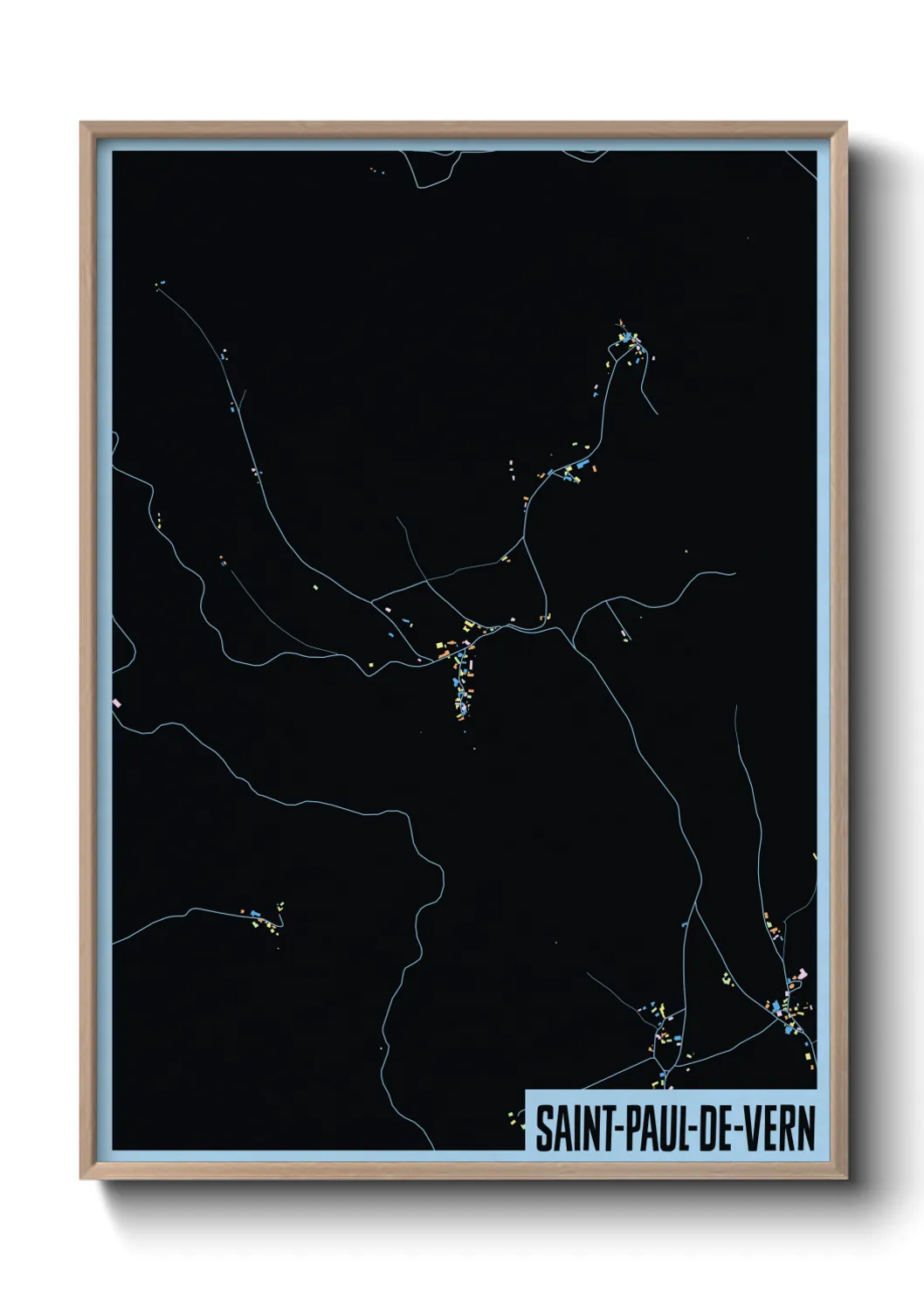 Une affiche de carte sur Saint-Paul-de-Vern