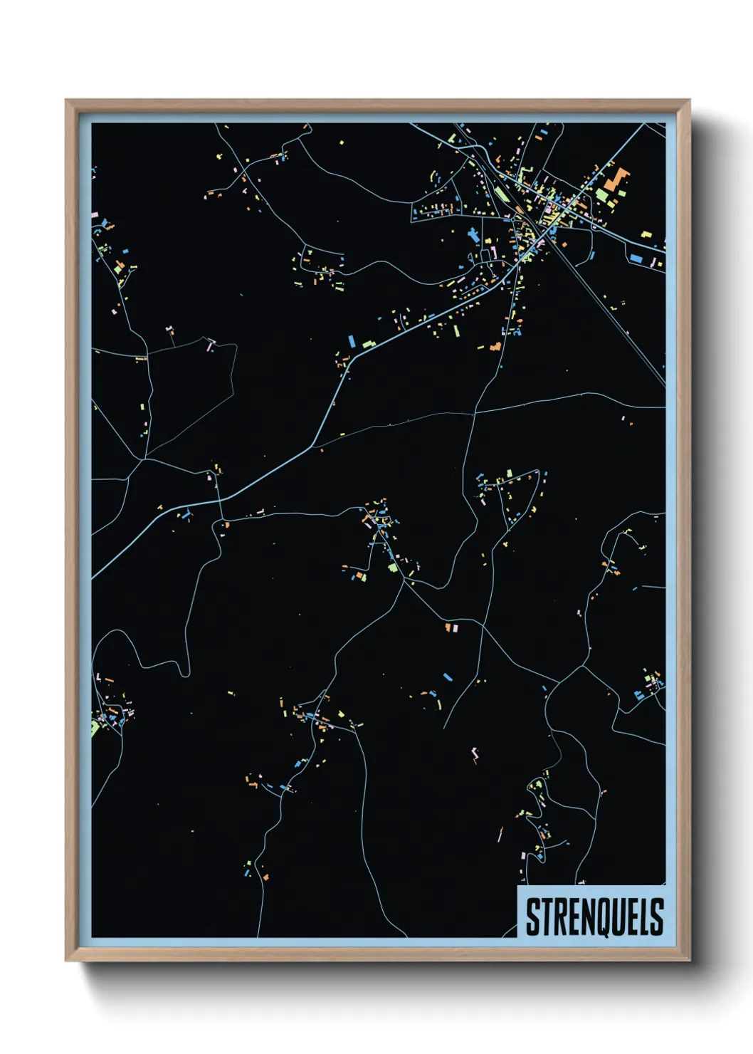 Une affiche de carte sur Strenquels