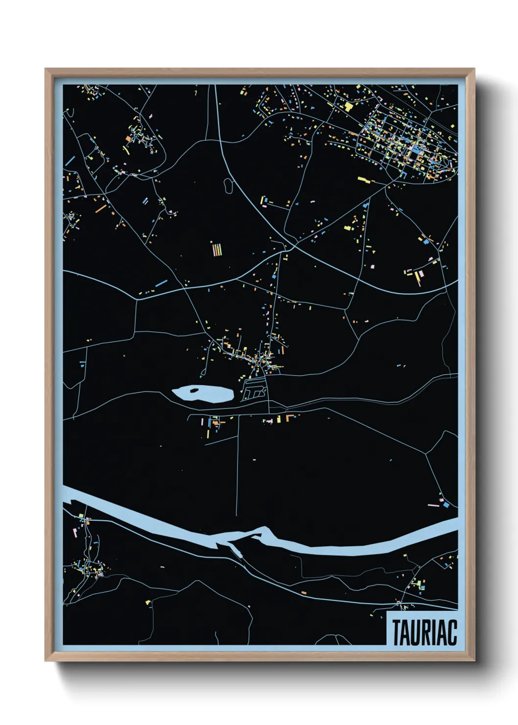 Une affiche de carte sur Tauriac