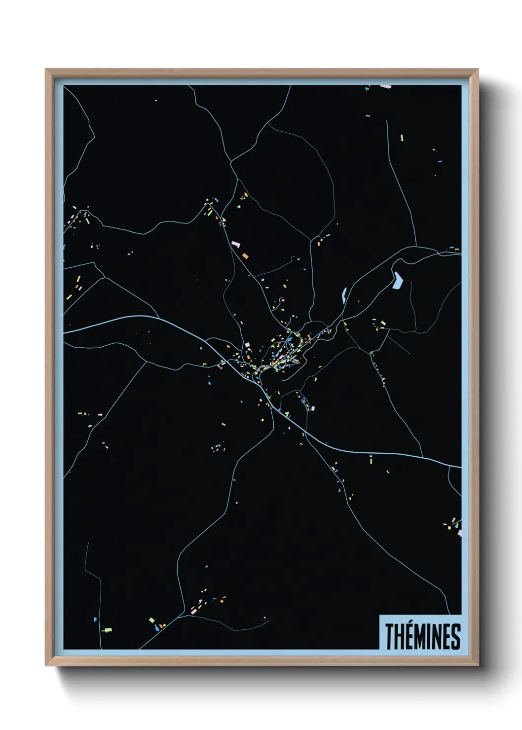 Une affiche de carte sur Thémines