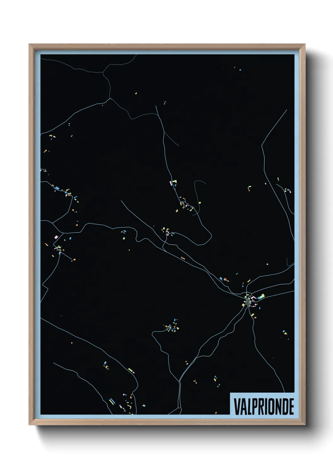 Une affiche de carte sur Valprionde