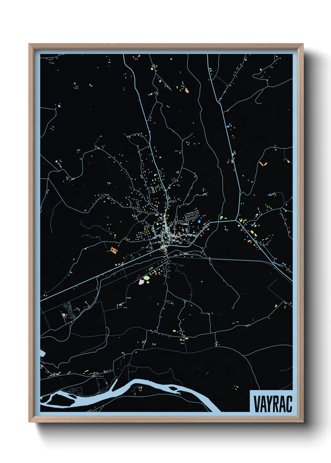 Une affiche de carte sur Vayrac