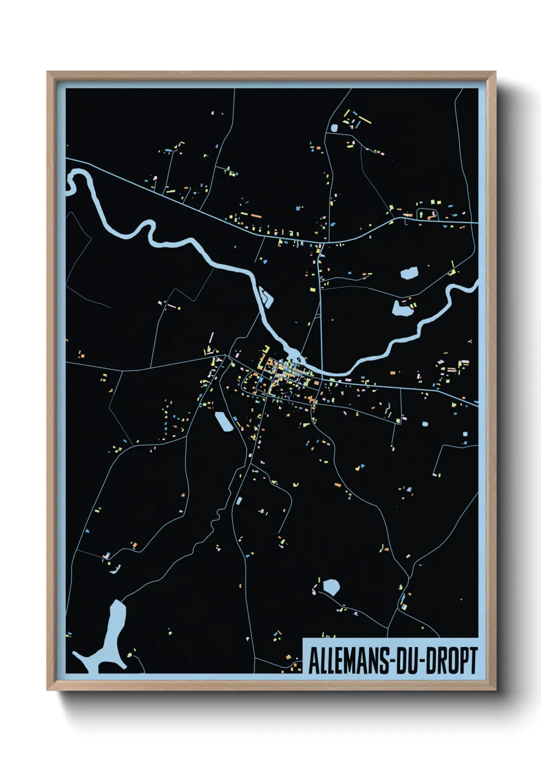 Un poster carteAllemans-du-Dropt