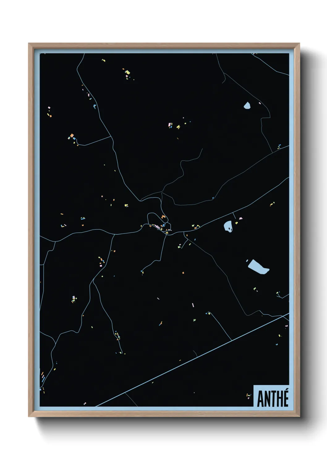 Une affiche de carte sur Anthé