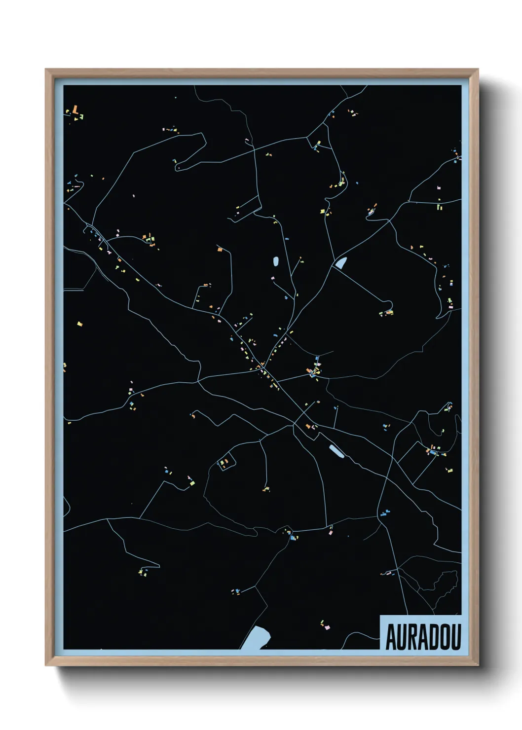 Une affiche de carte sur Auradou