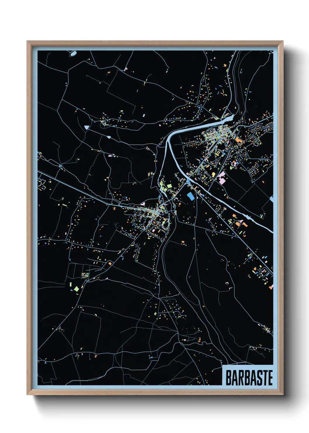 Une affiche de carte sur Barbaste