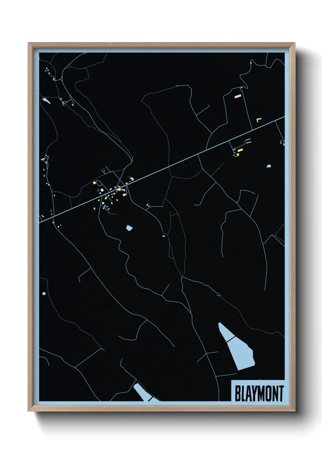 Une affiche de carte sur Blaymont