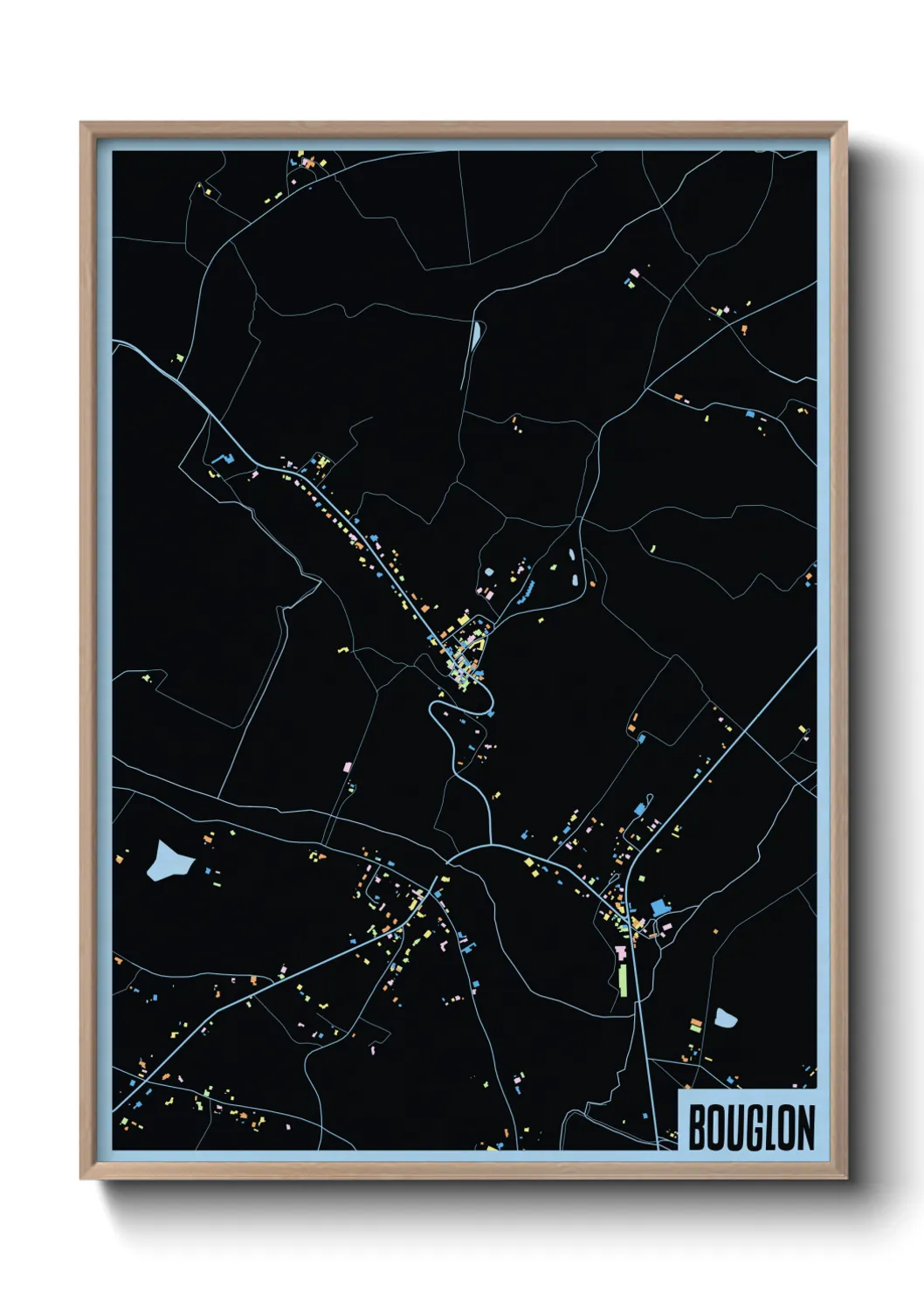 Une affiche de carte sur Bouglon