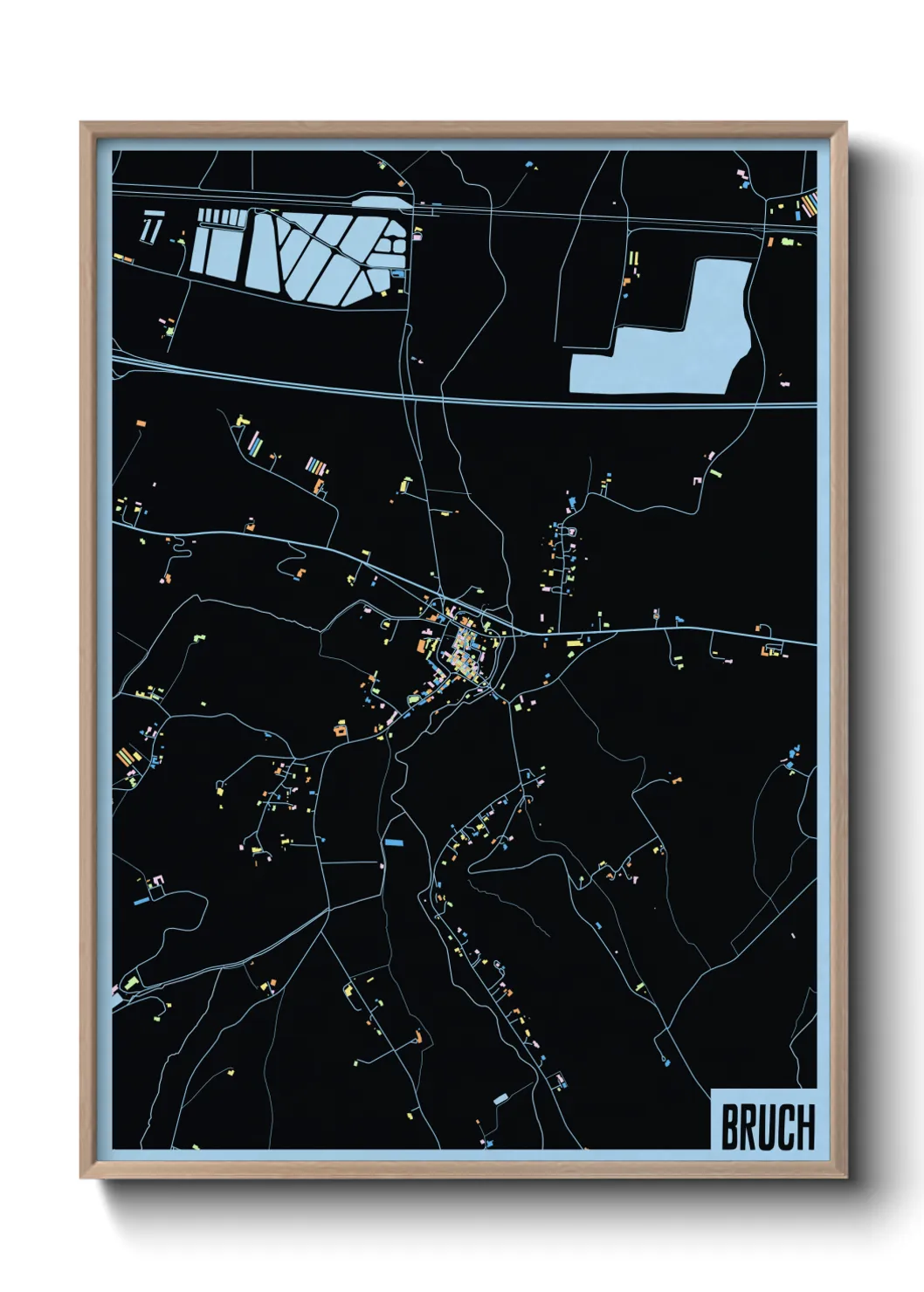 Une affiche de carte sur Bruch