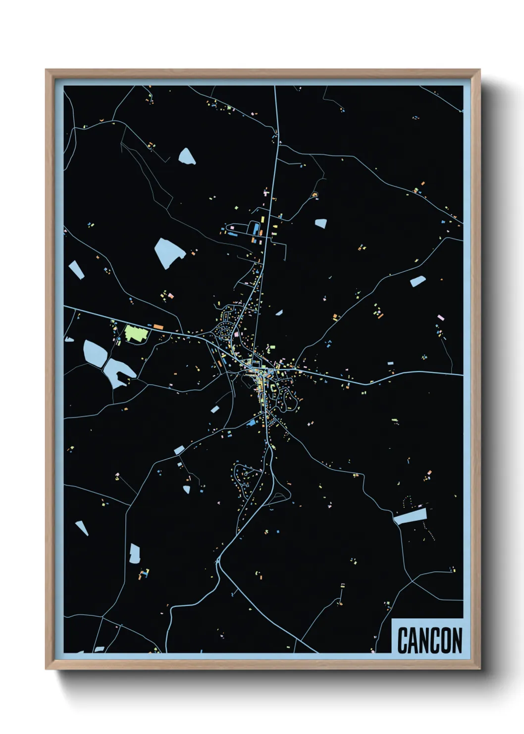 Une affiche de carte sur Cancon