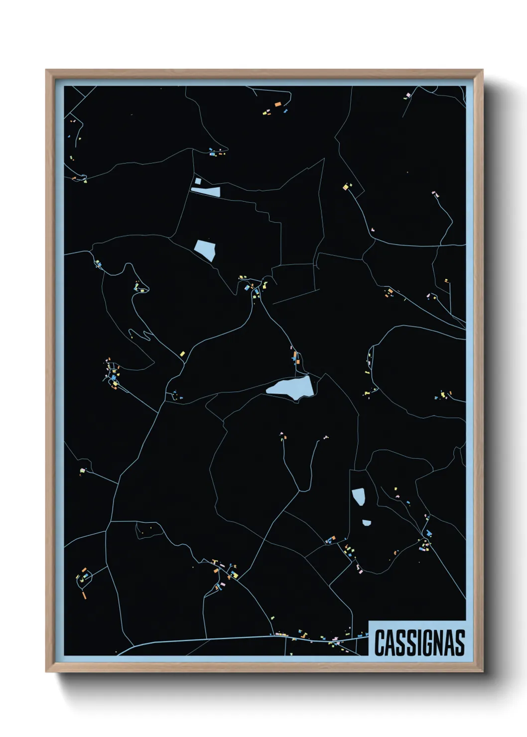 Une affiche de carte sur Cassignas