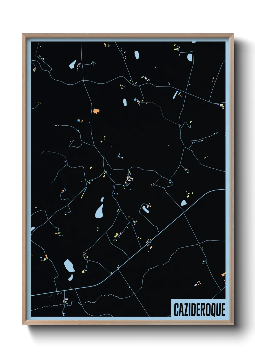 Une affiche de carte sur Cazideroque