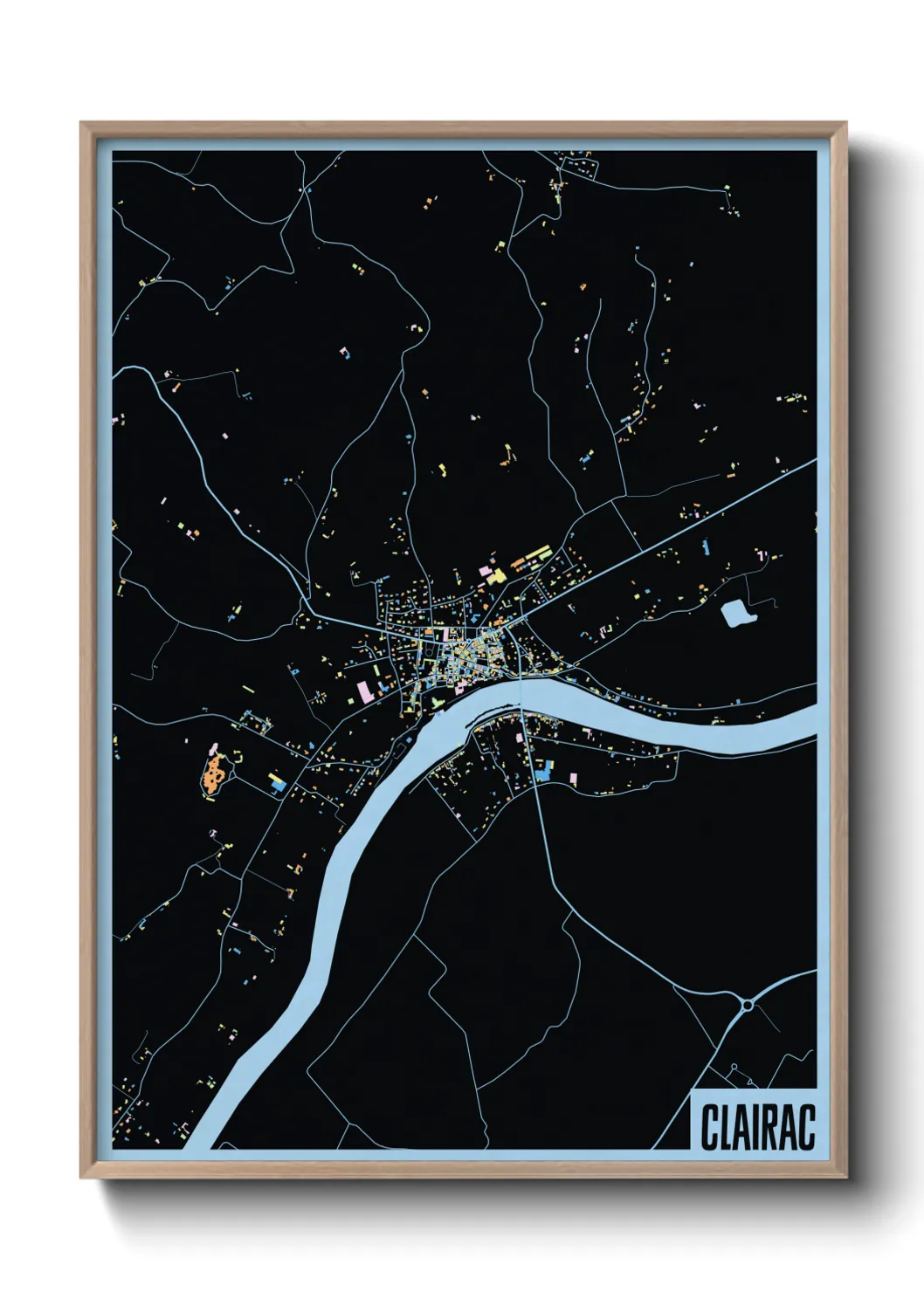 Une affiche de carte sur Clairac