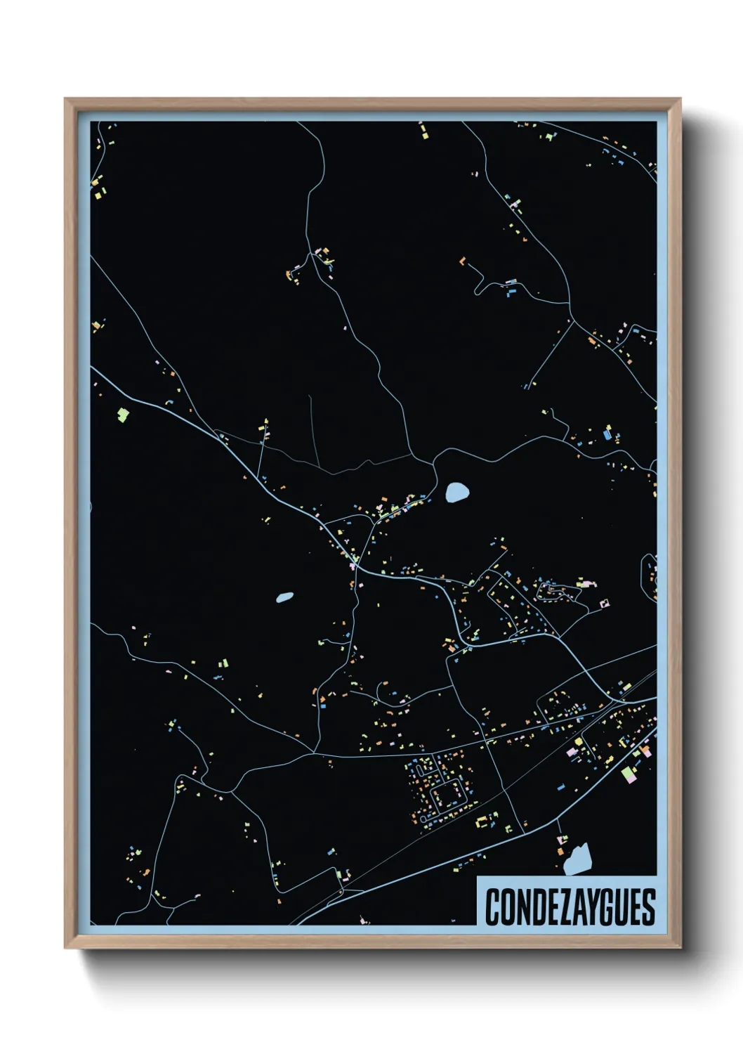 Une affiche de carte sur Condezaygues