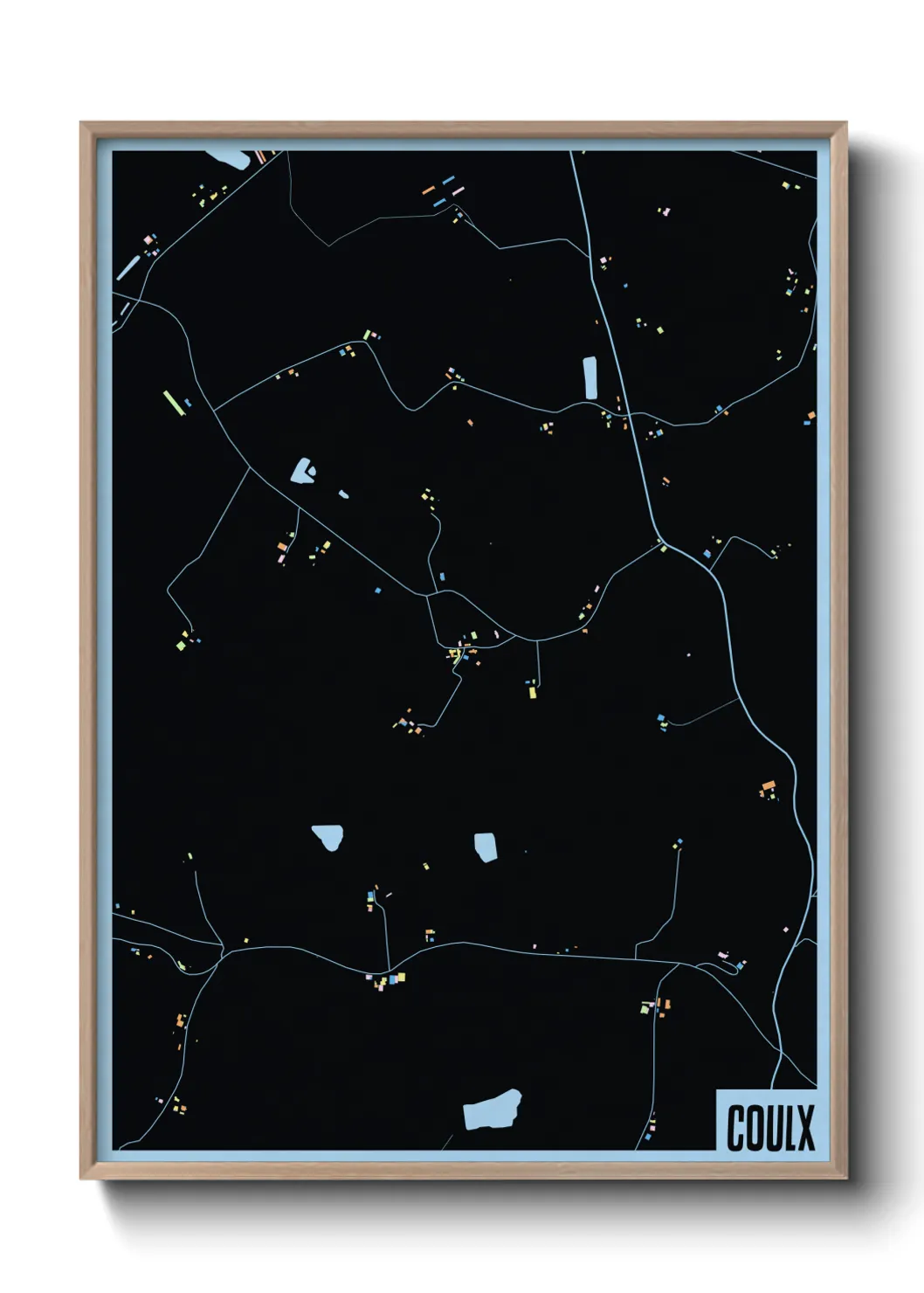 Une affiche de carte sur Coulx