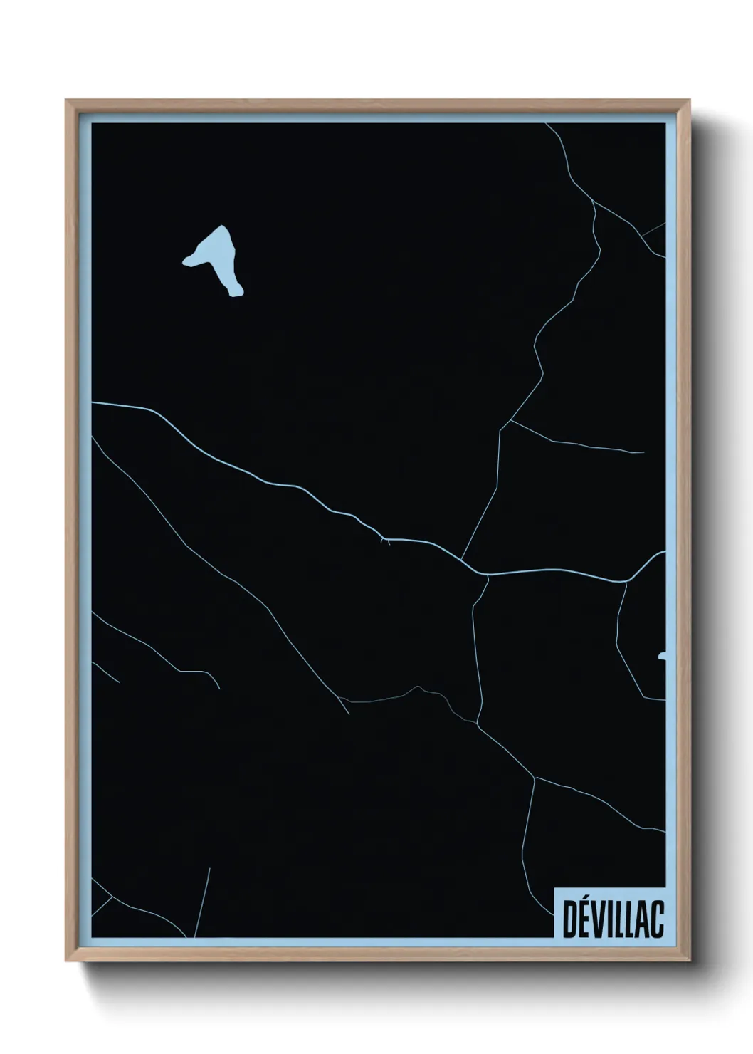 Une affiche de carte sur Dévillac