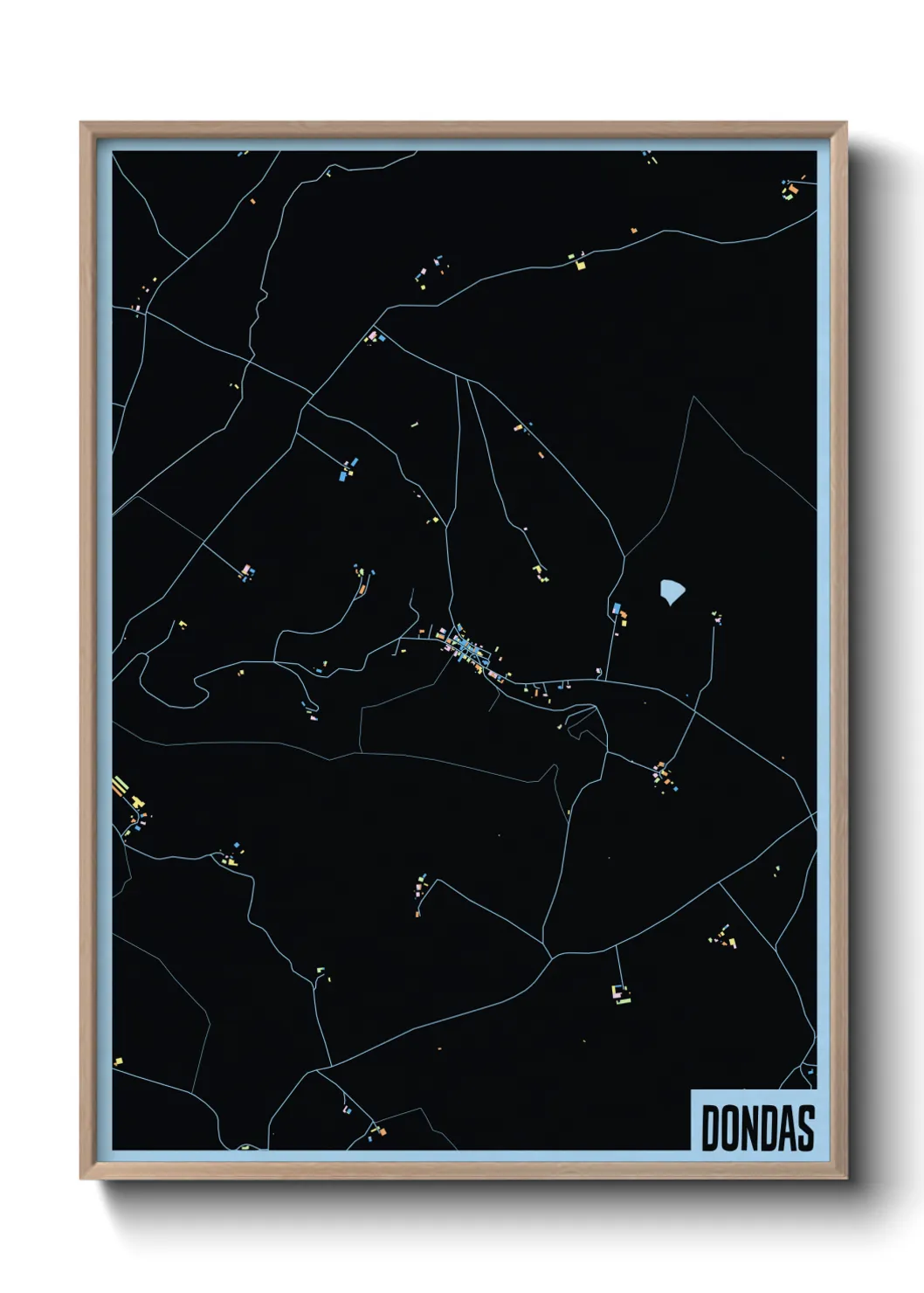 Une affiche de carte sur Dondas