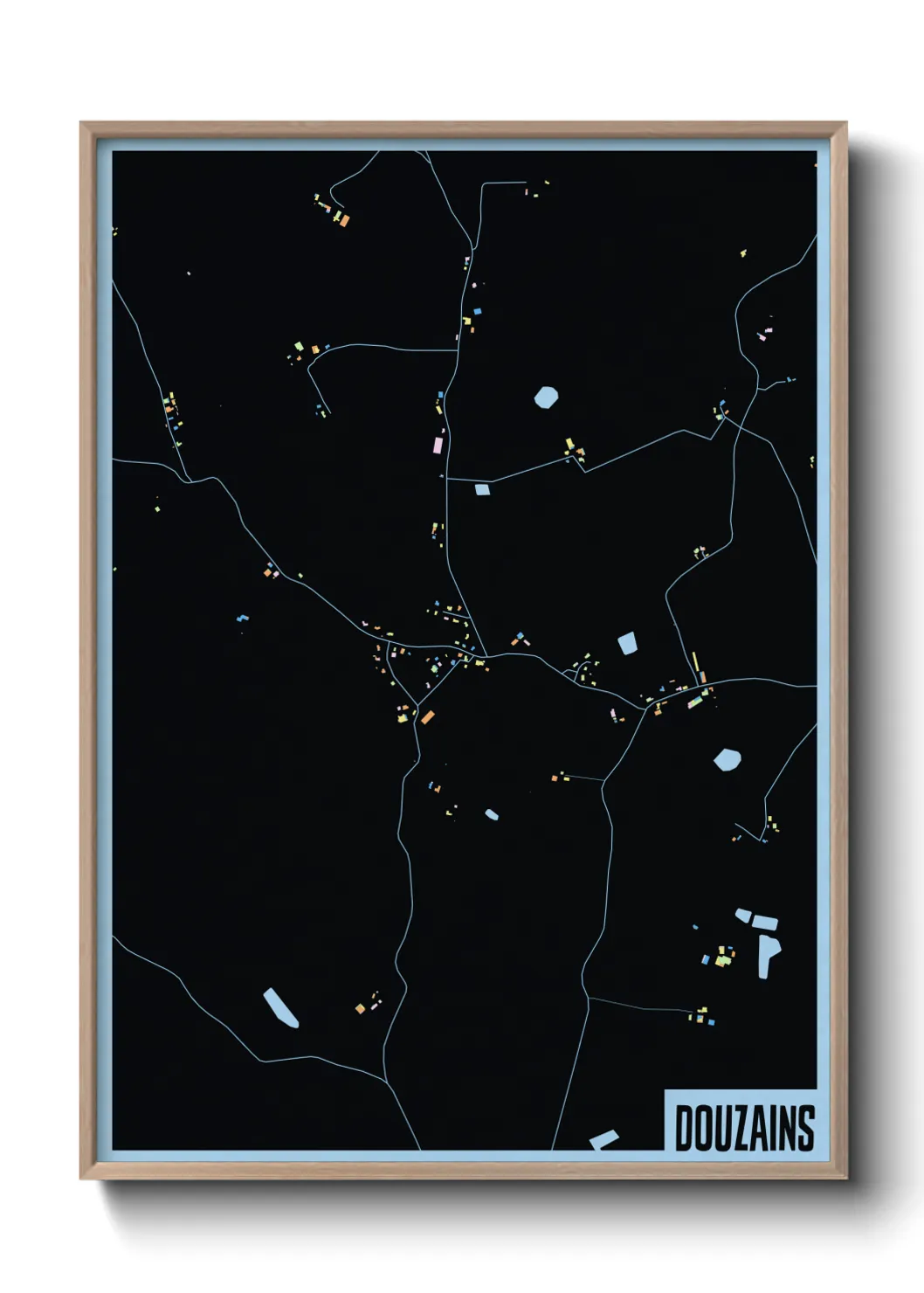 Une affiche de carte sur Douzains