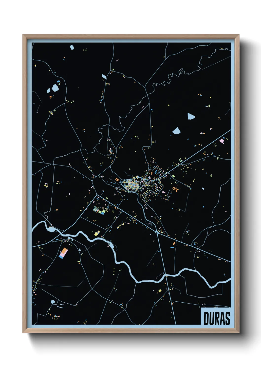 Une affiche de carte sur Duras