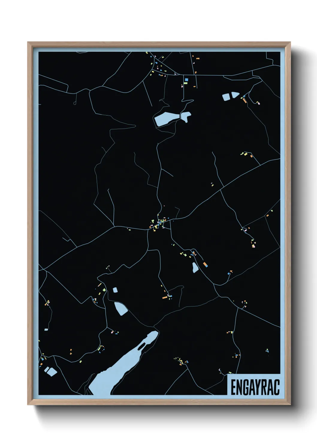 Une affiche de carte sur Engayrac