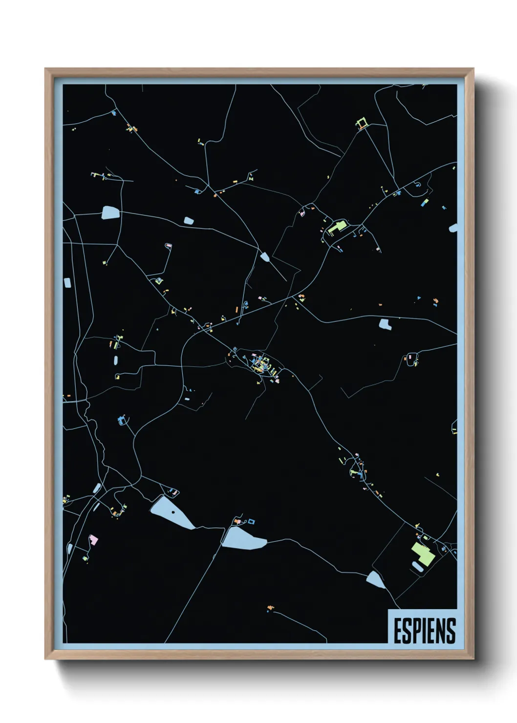 Une affiche de carte sur Espiens