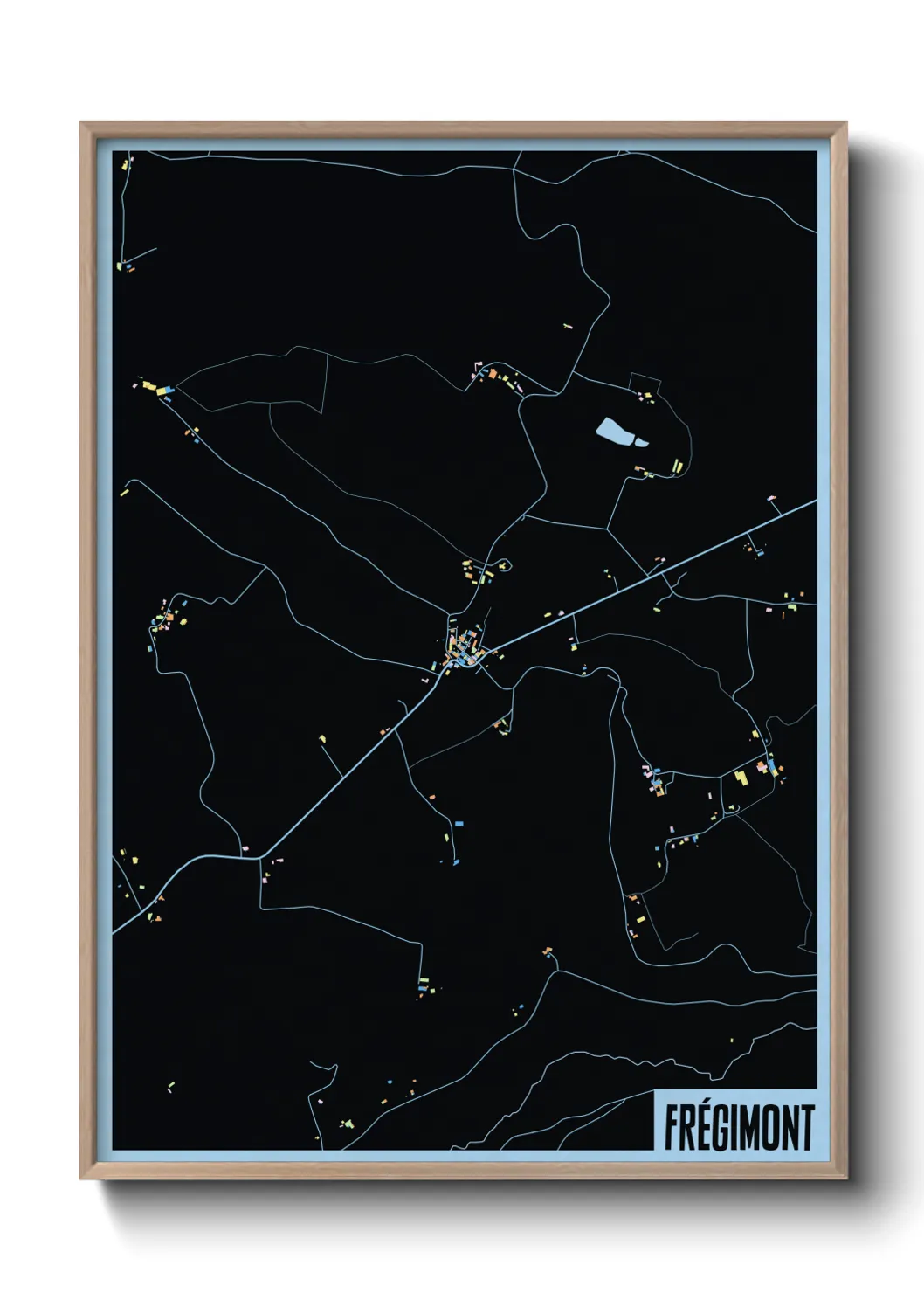 Une affiche de carte sur Frégimont