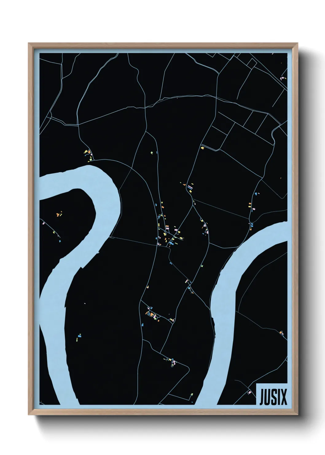 Une affiche de carte sur Jusix