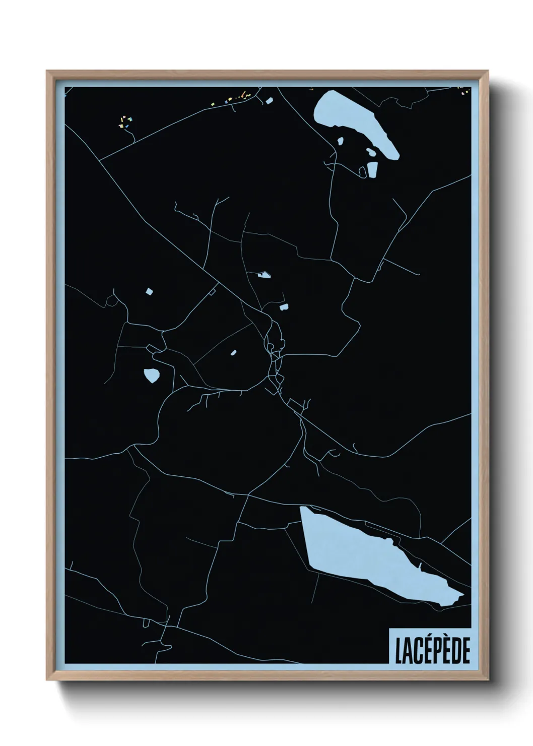 Une affiche de carte sur Lacépède