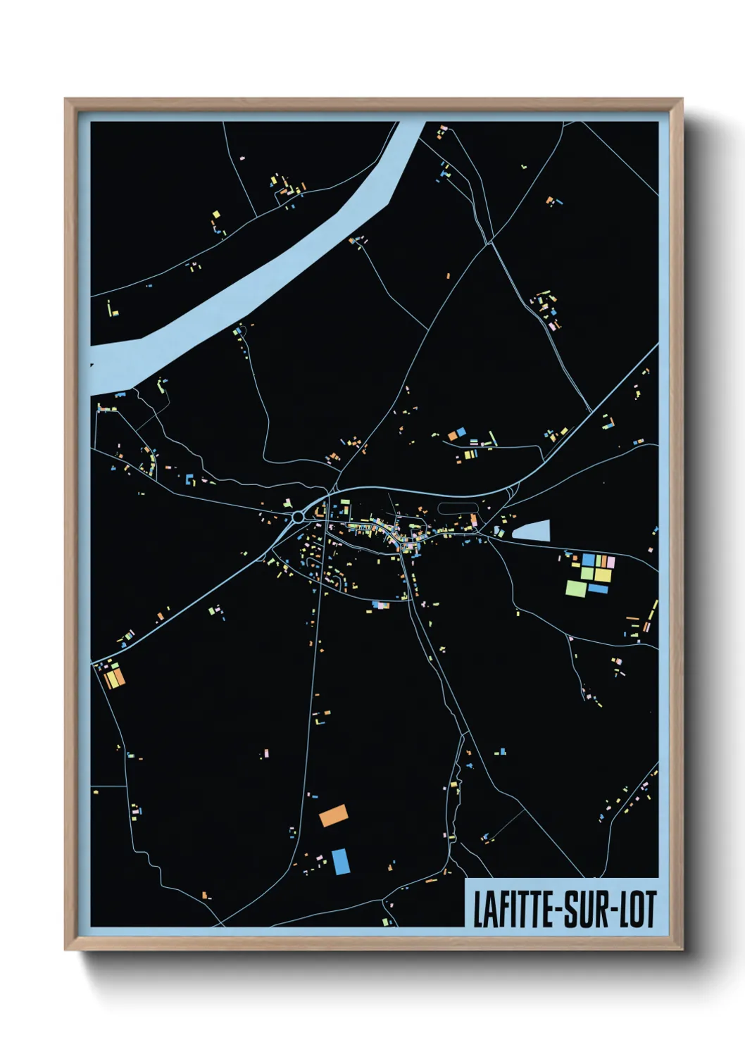 Un poster carteLafitte-sur-Lot