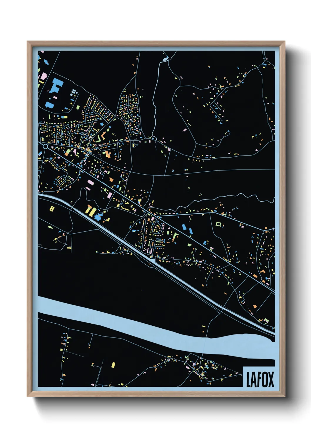 Une affiche de carte sur Lafox