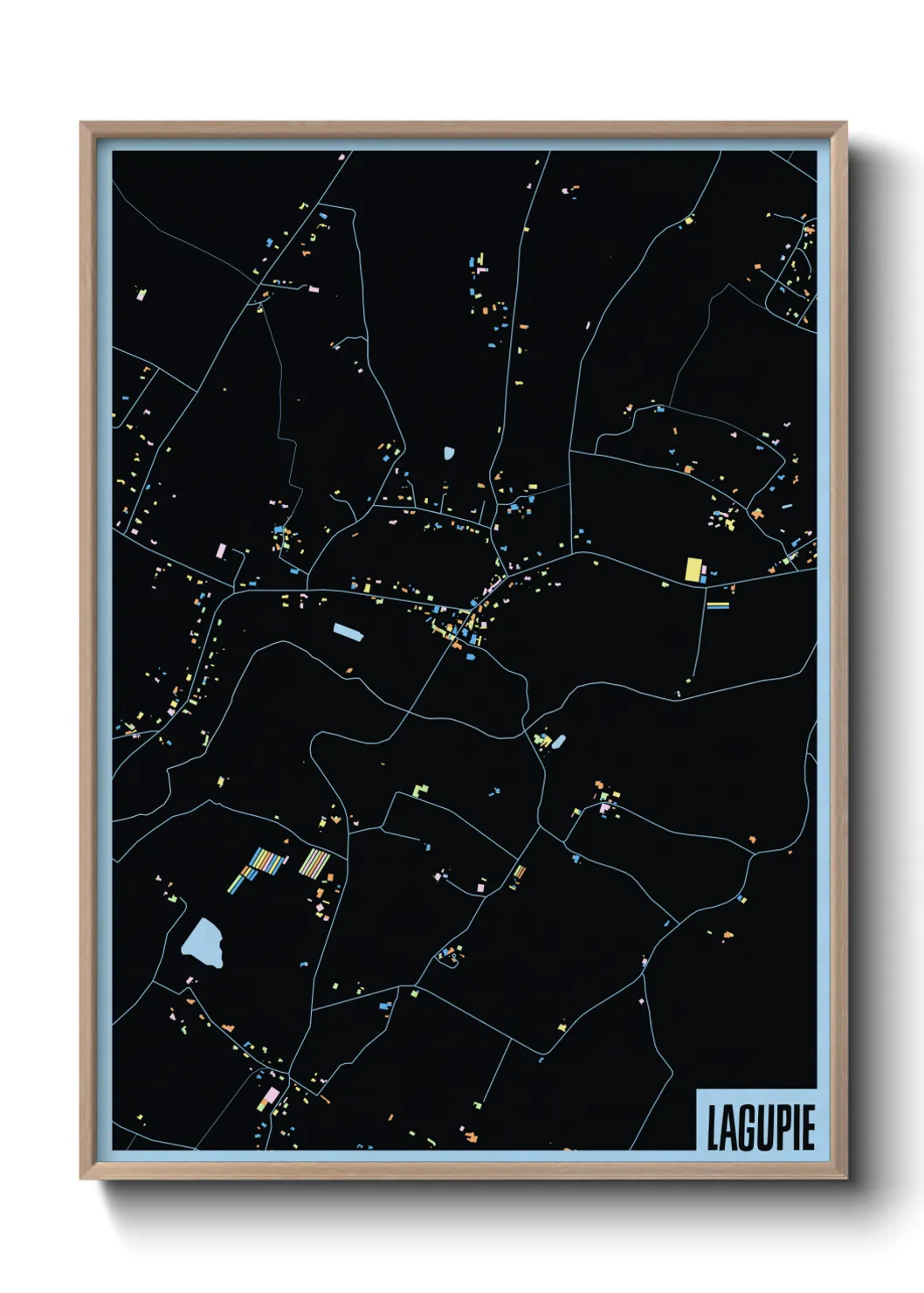 Une affiche de carte sur Lagupie