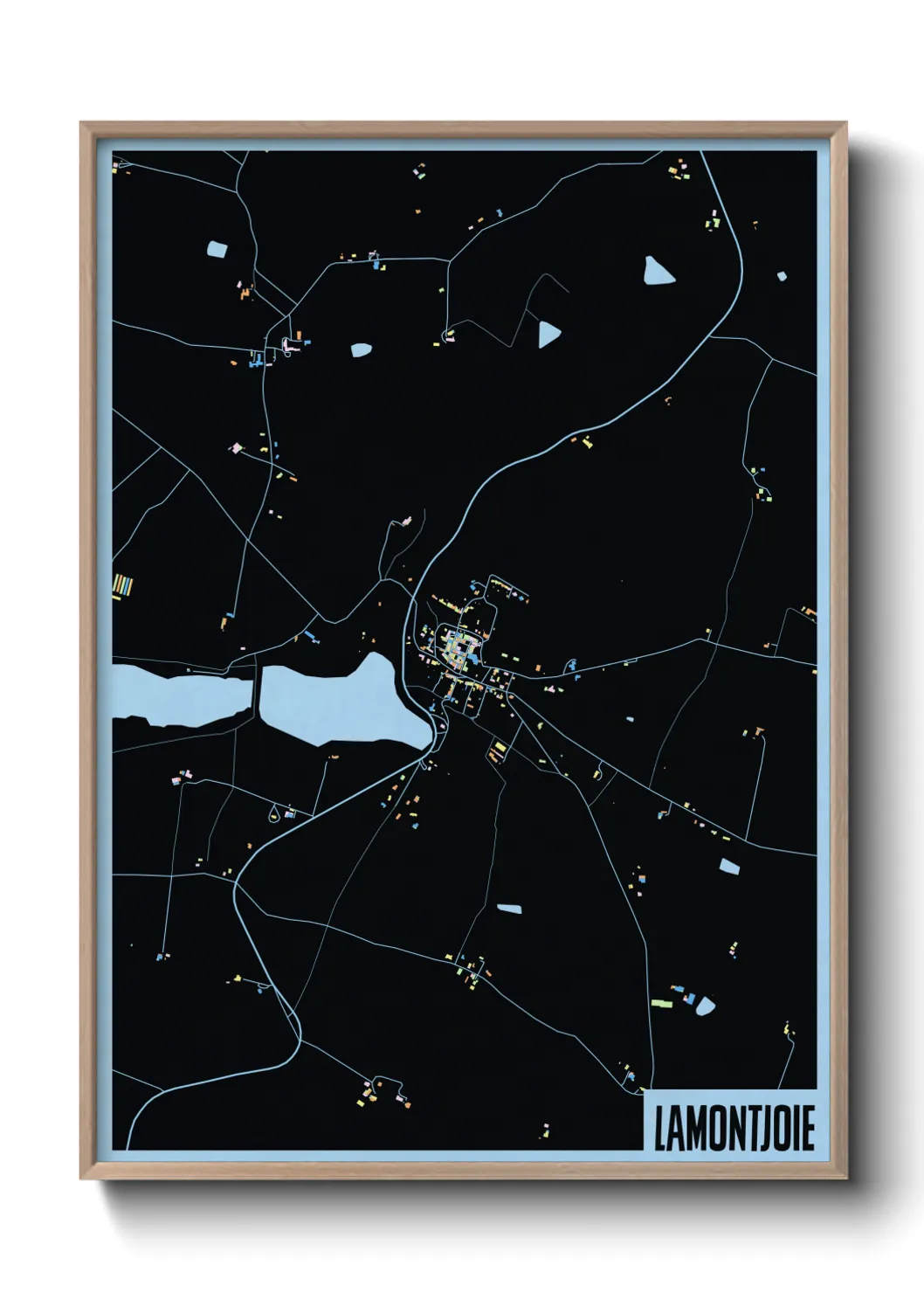 Une affiche de carte sur Lamontjoie