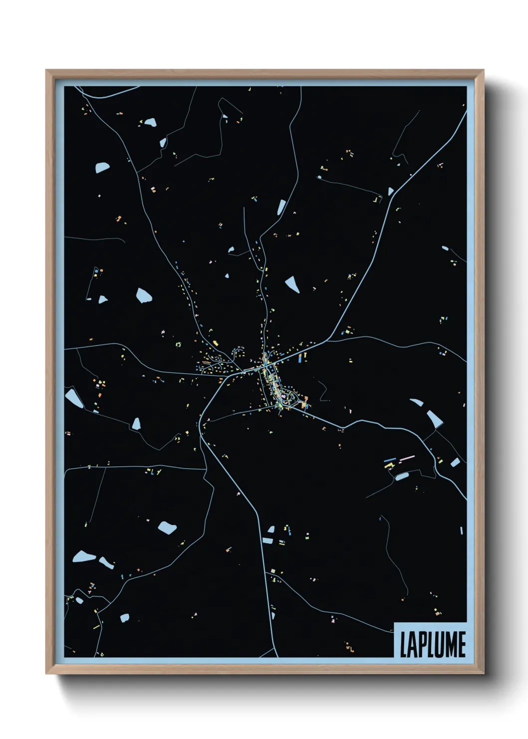 Une affiche de carte sur Laplume