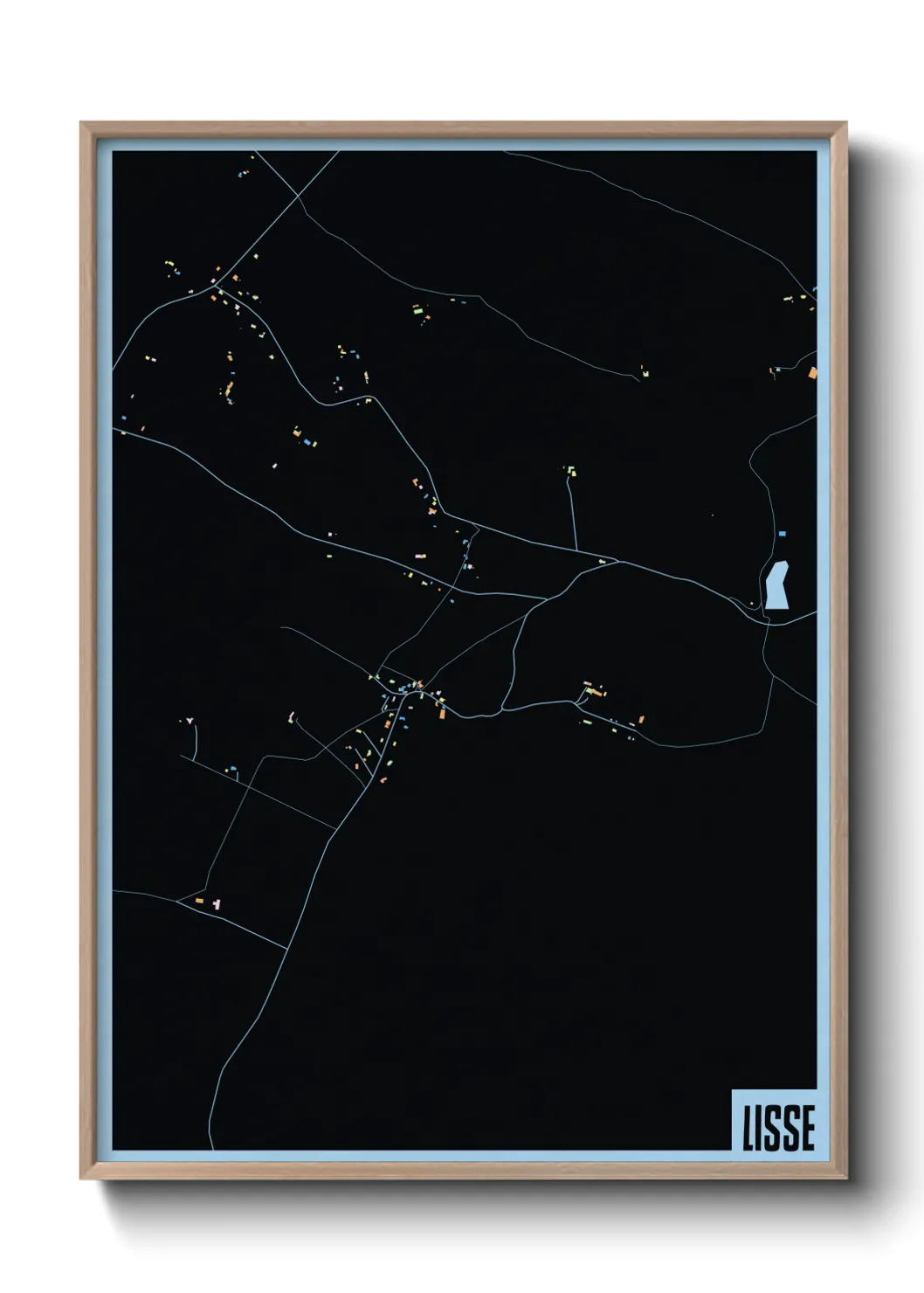 Une affiche de carte sur Lisse