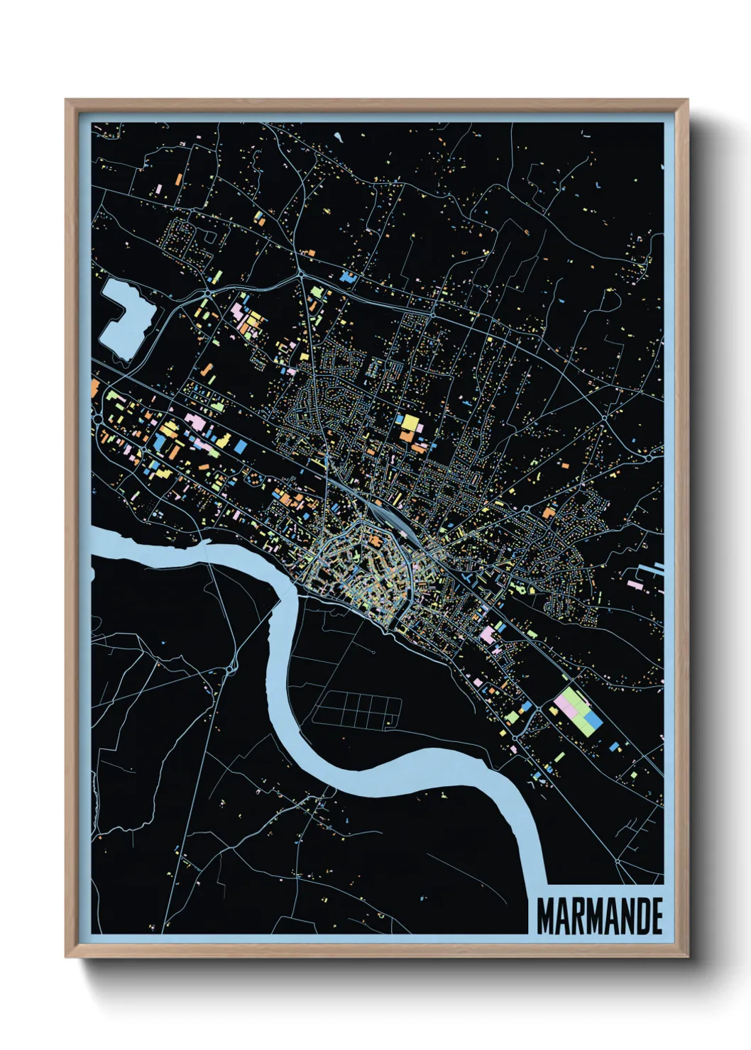 Une affiche de carte sur Marmande