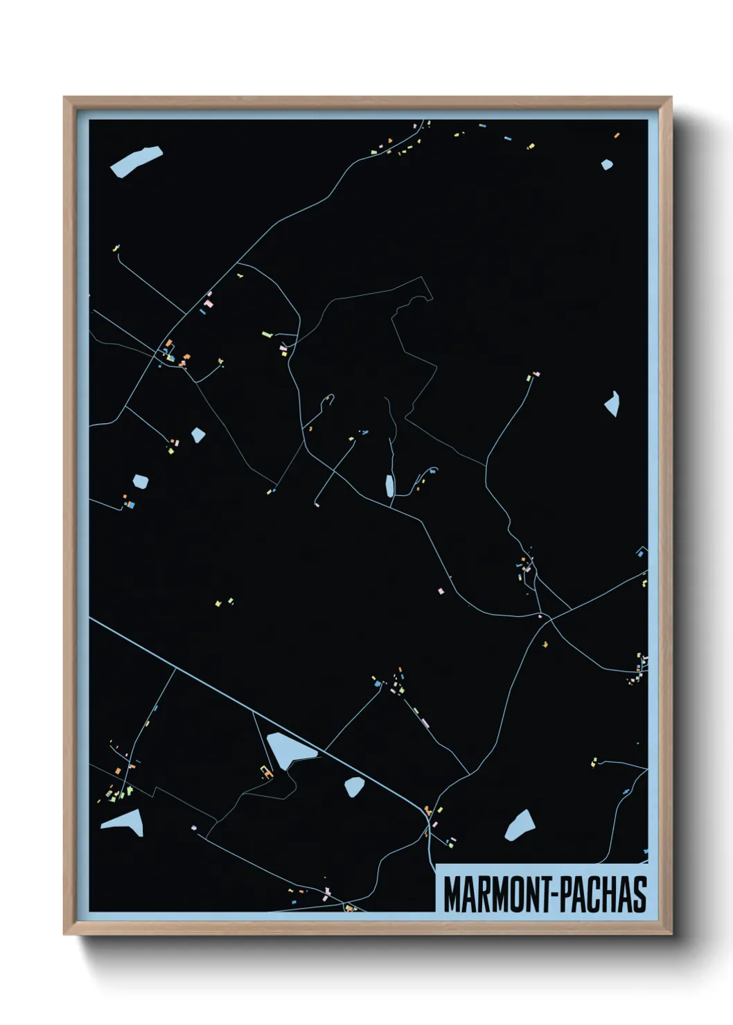 Une affiche de carte sur Marmont-Pachas