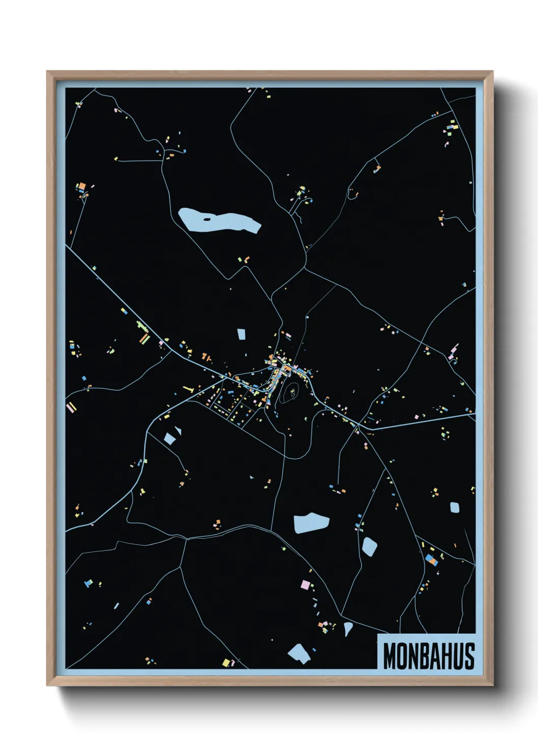 Une affiche de carte sur Monbahus