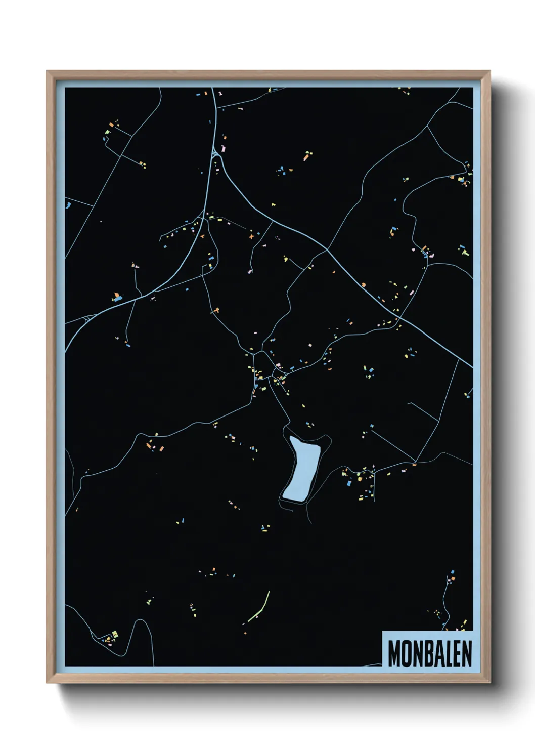 Une affiche de carte sur Monbalen