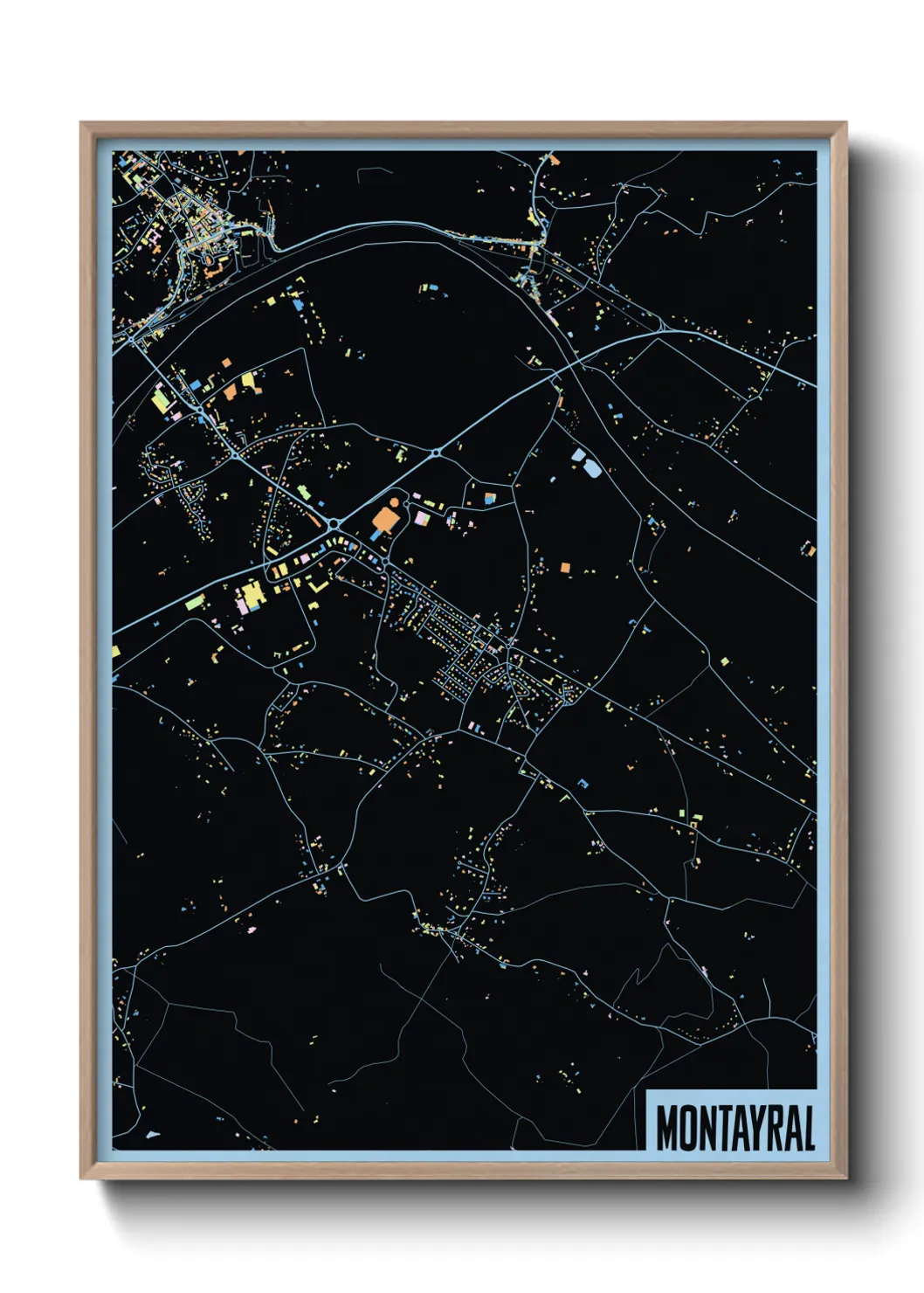 Une affiche de carte sur Montayral