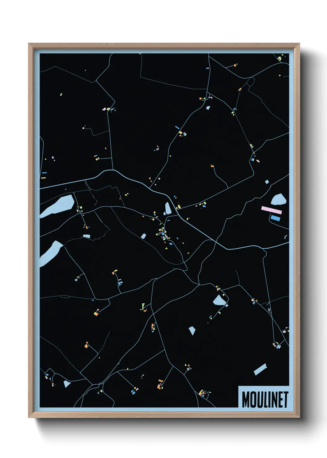 Une affiche de carte sur Moulinet