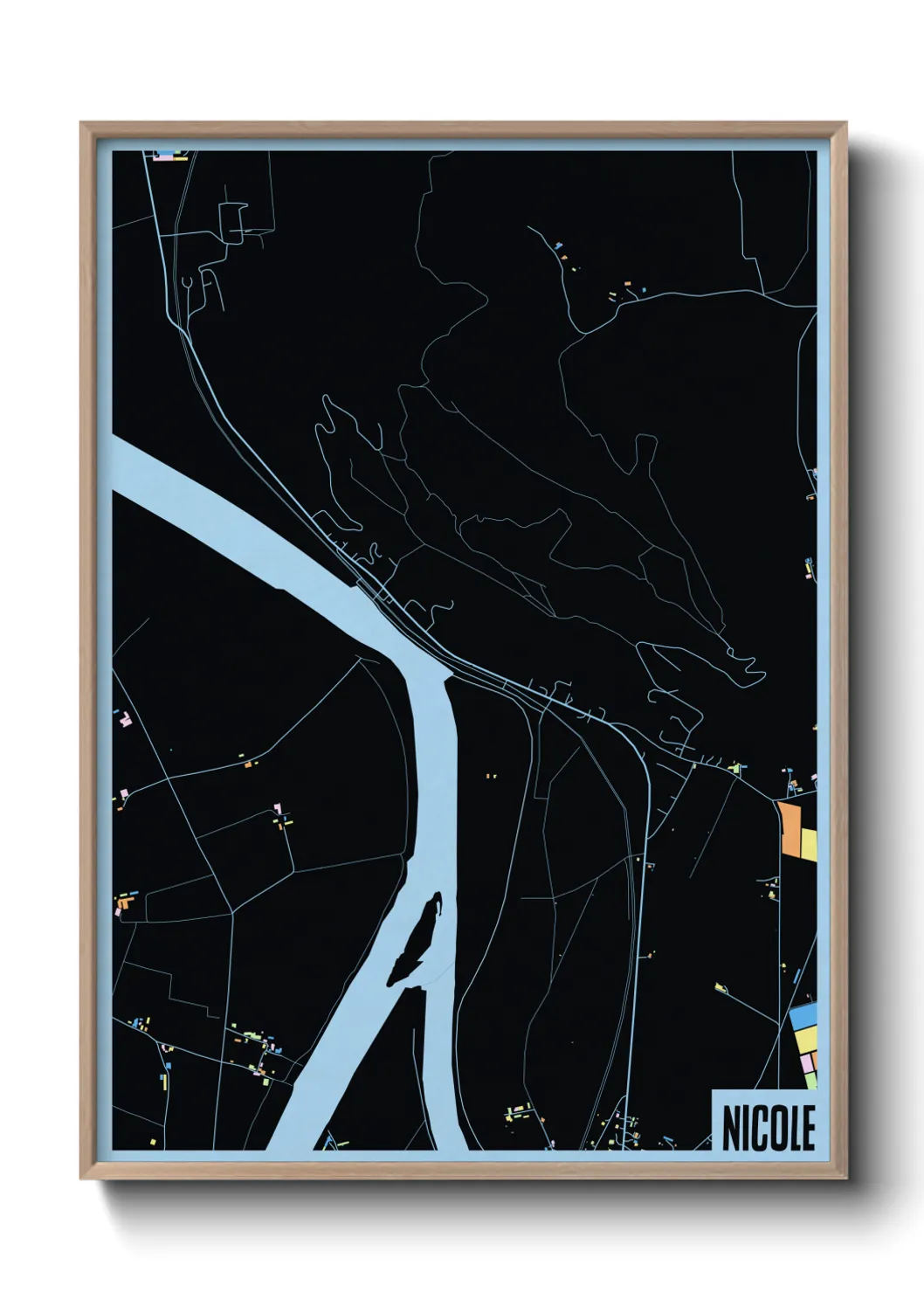 Une affiche de carte sur Nicole