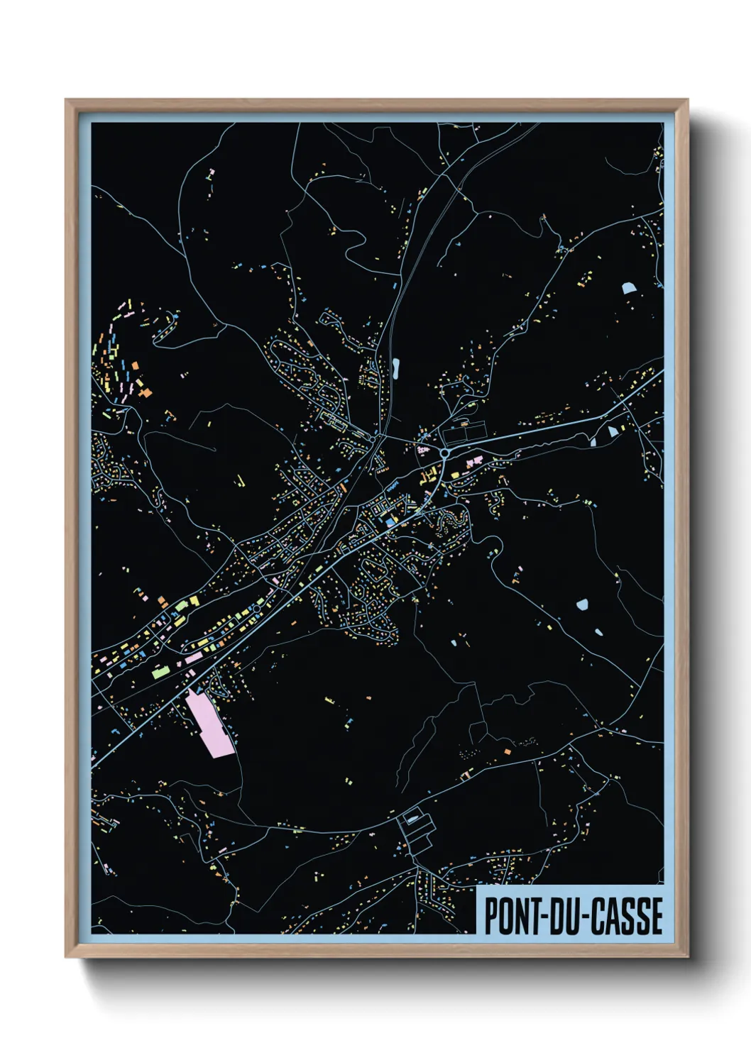 Une affiche de carte sur Pont-du-Casse