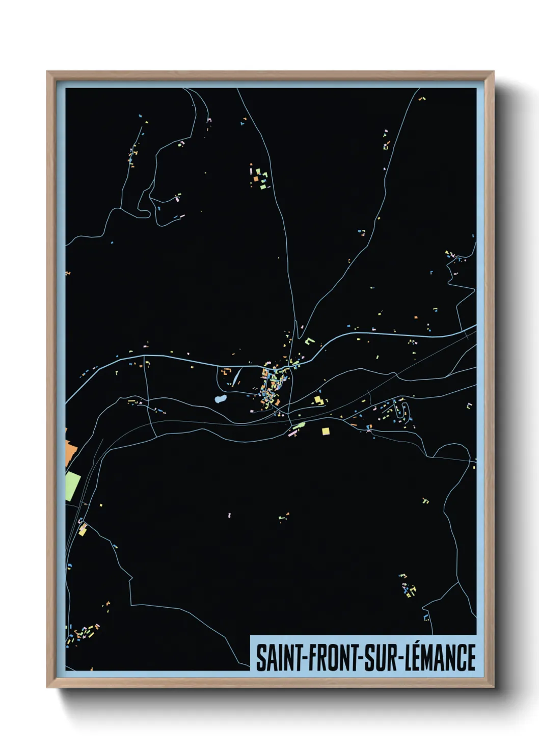 Une affiche de carte sur Saint-Front-sur-Lémance