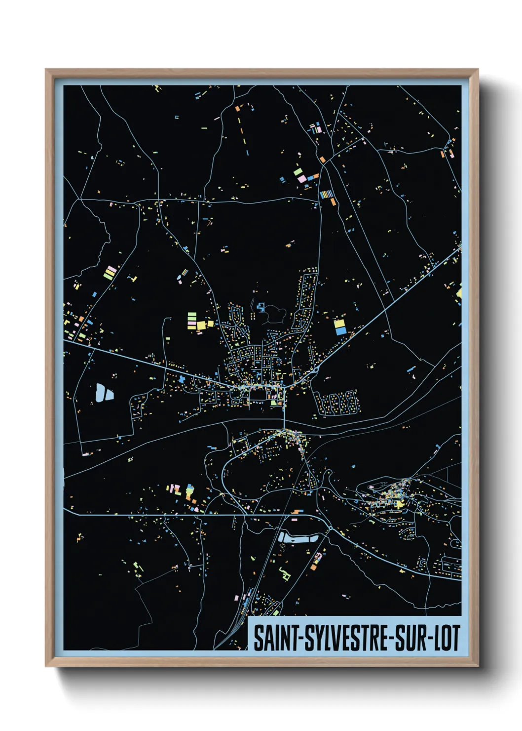 Un poster carteSaint-Sylvestre-sur-Lot