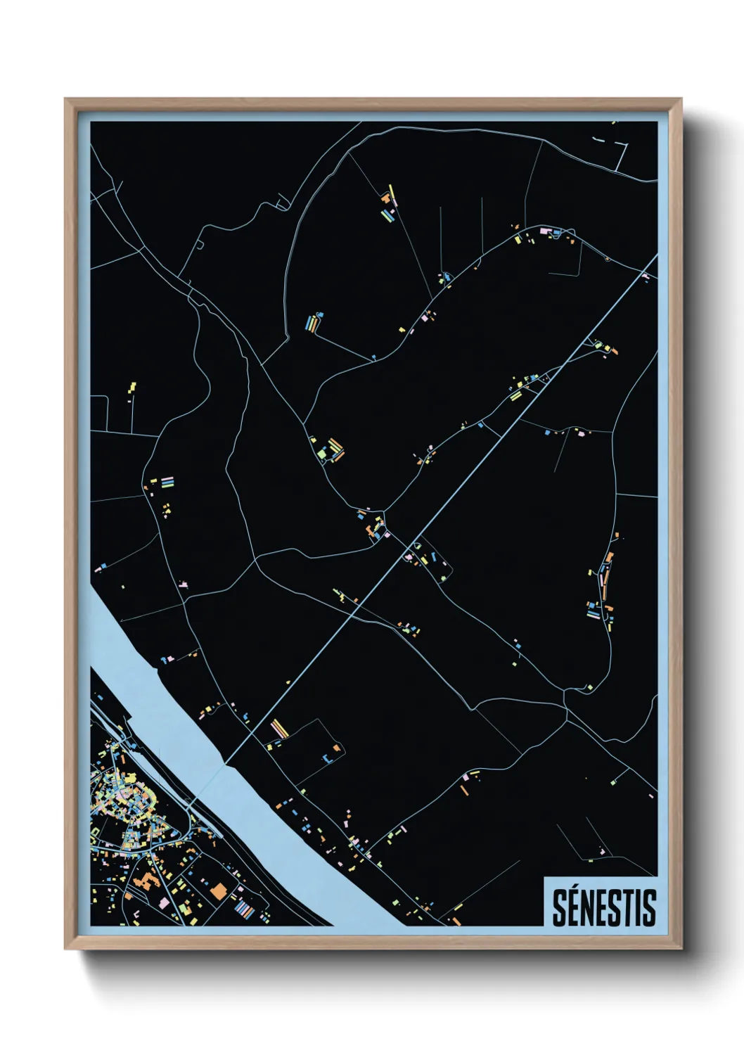 Une affiche de carte sur Sénestis