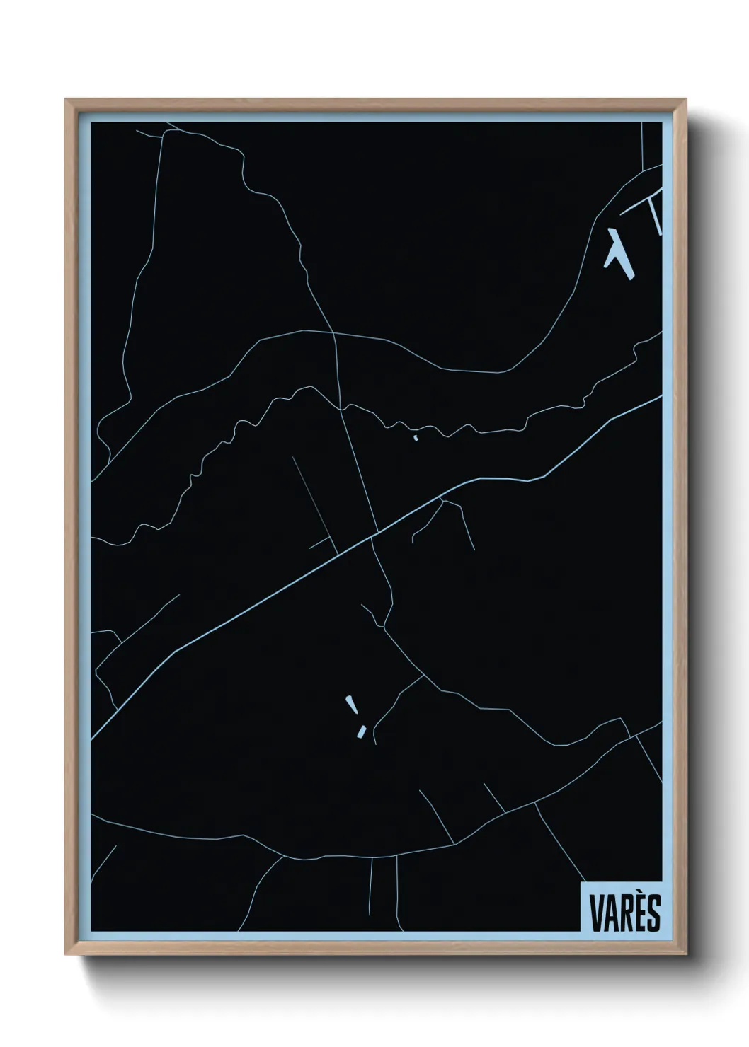 Une affiche de carte sur Varès