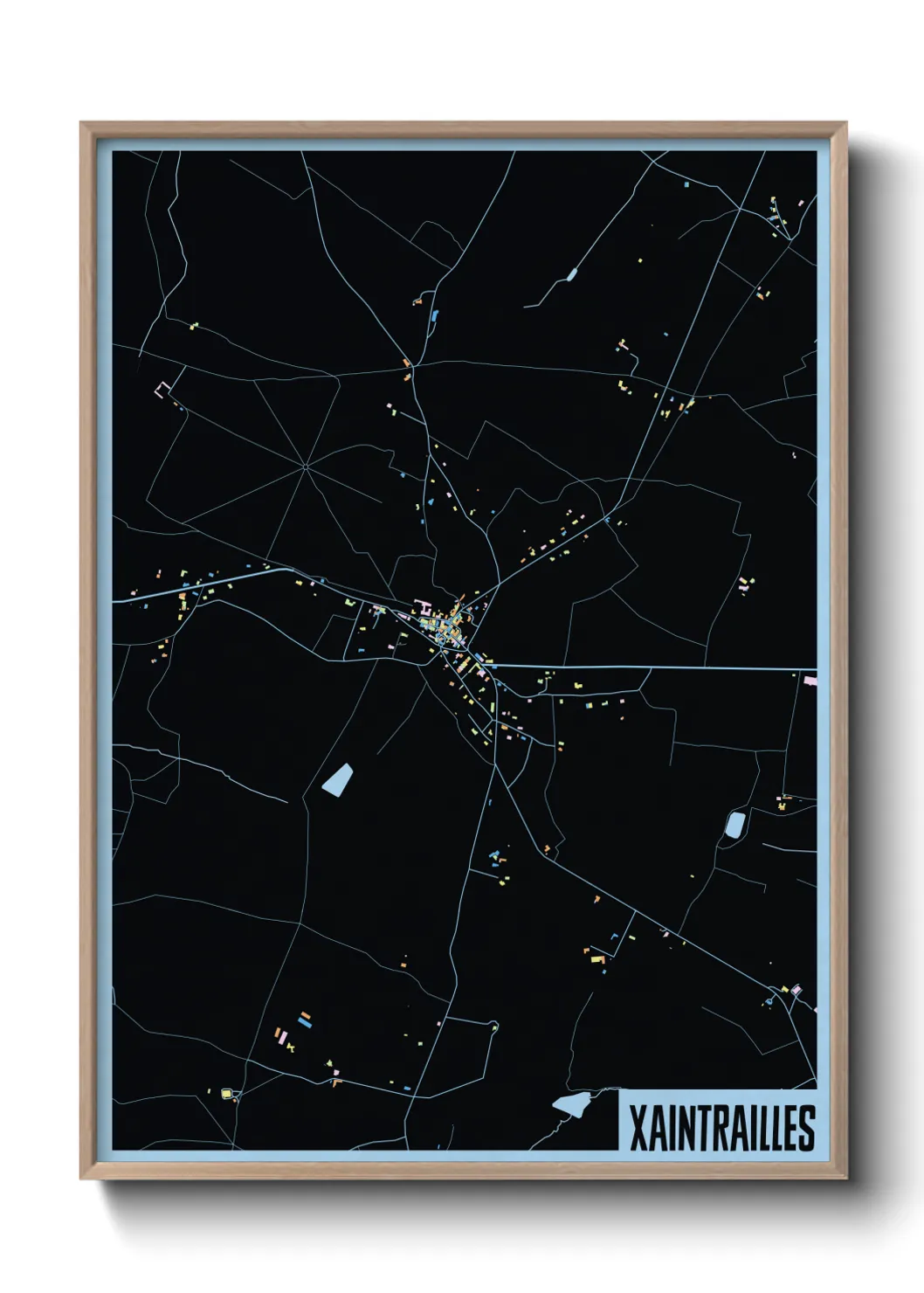 Une affiche de carte sur Xaintrailles