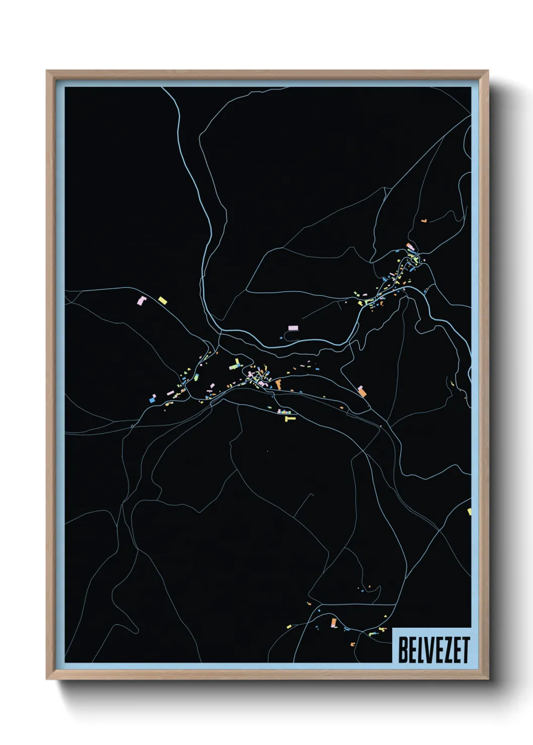 Une affiche de carte sur Belvezet