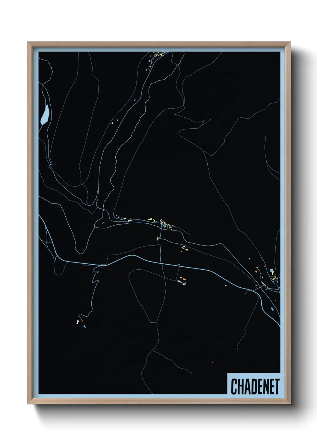 Une affiche de carte sur Chadenet