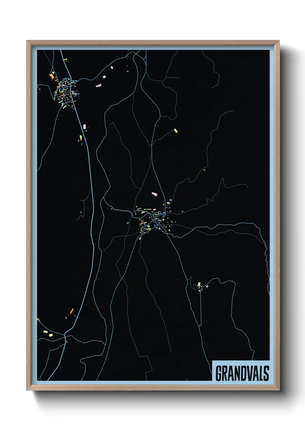 Une affiche de carte sur Grandvals